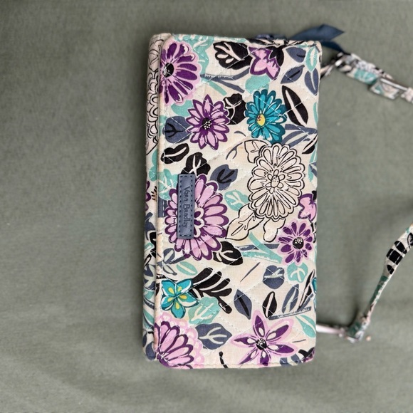 Vera Bradley Purple and Teal Floral Wallet - Picture 1 of 3